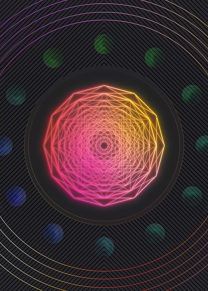Neon Glyph Mandala Rune