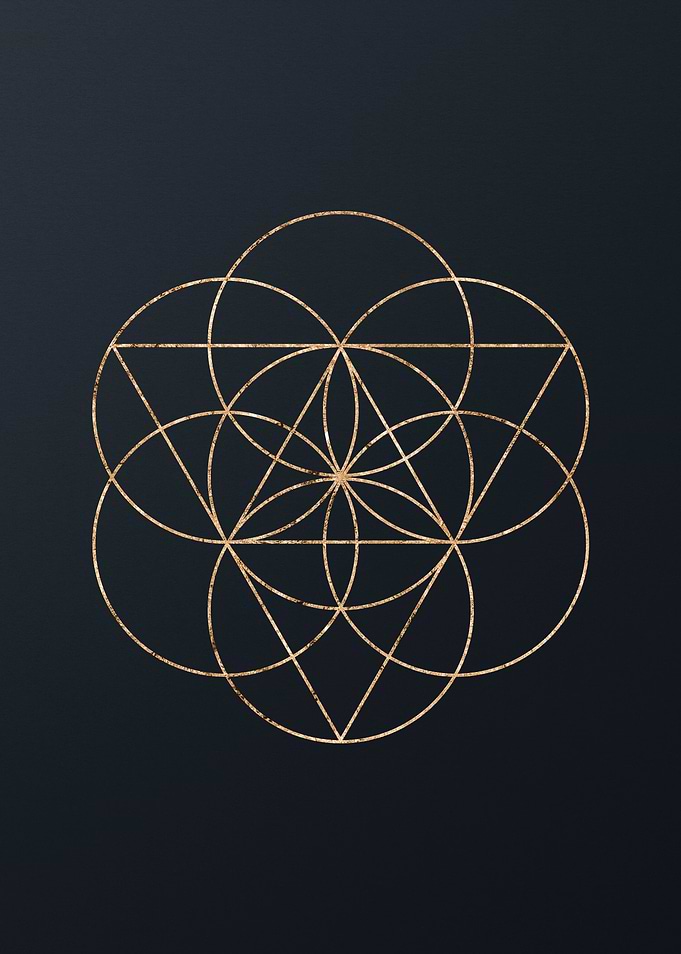 Gold Geometric Glyph Rune