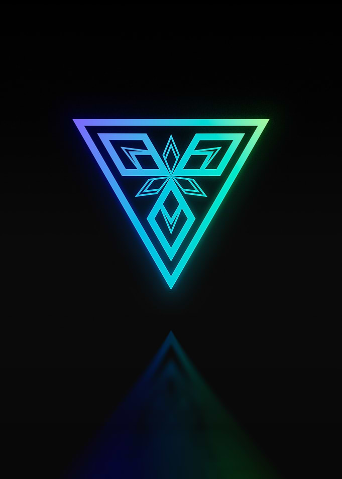 Neon Glyphs Mandala Rune