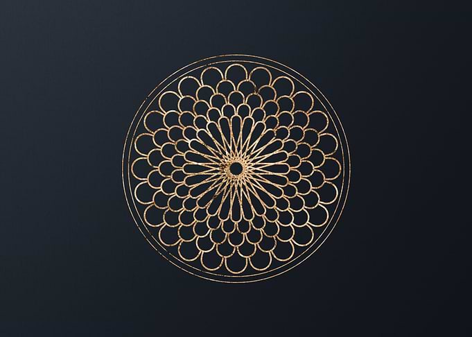 Gold Geometric Glyph Rune