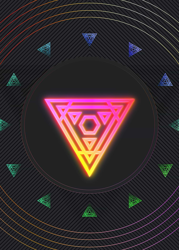 Neon Glyph Mandala Rune