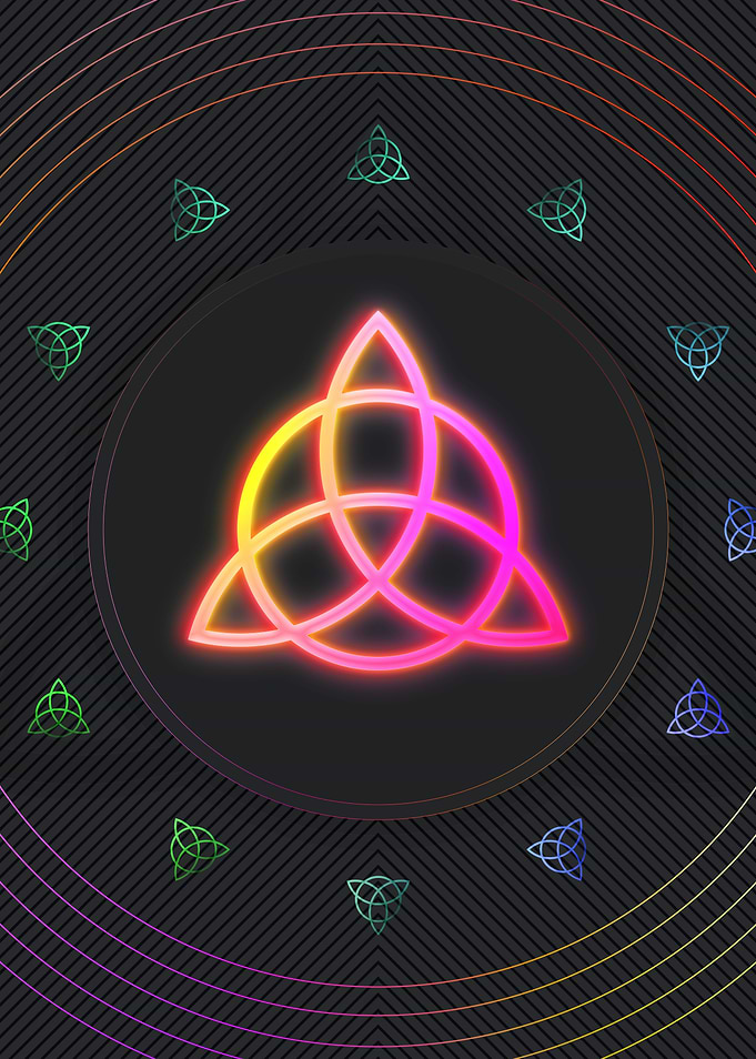 Neon Geometric Glyph Rune