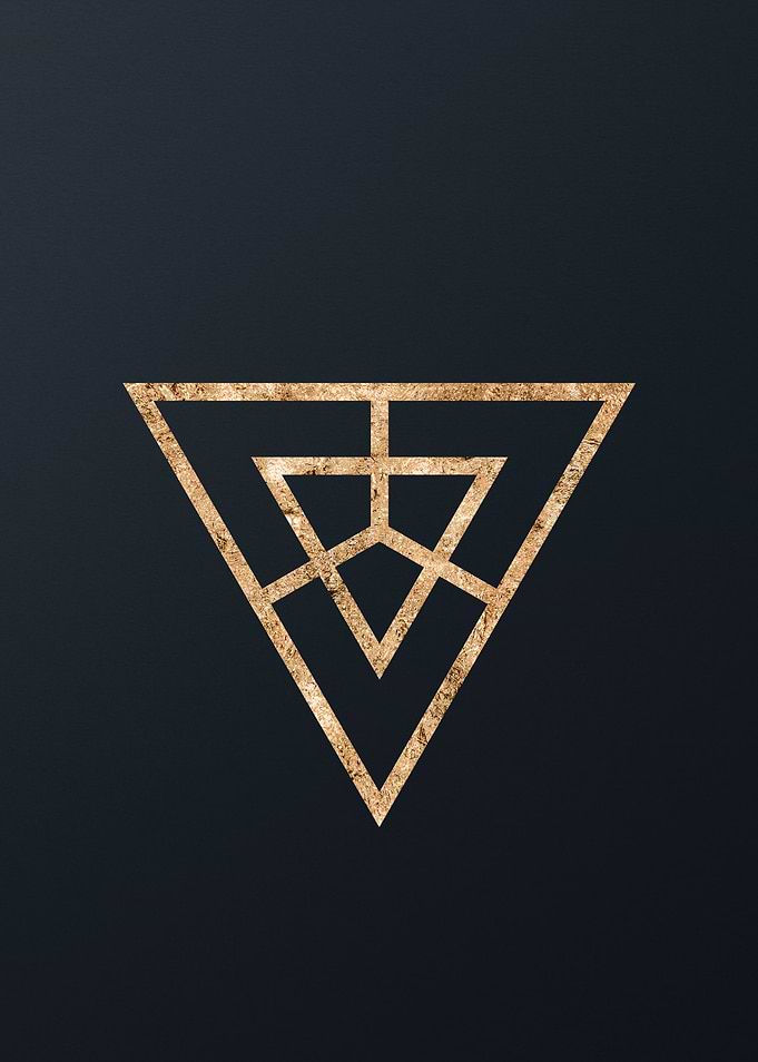 Gold Geometric Glyph Rune