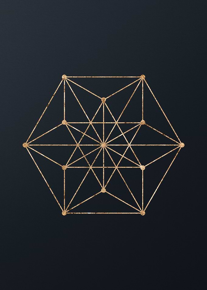 Gold Geometric Glyph Rune