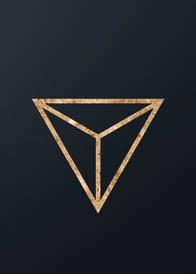 Gold Geometric Glyph Rune