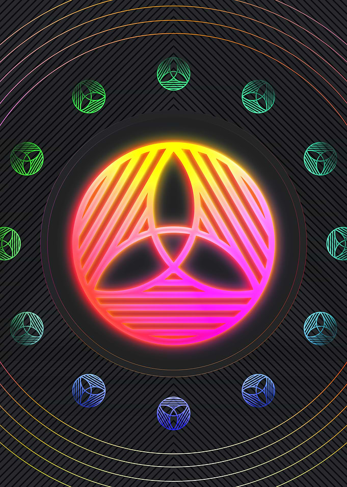 Neon Glyph Mandala Rune