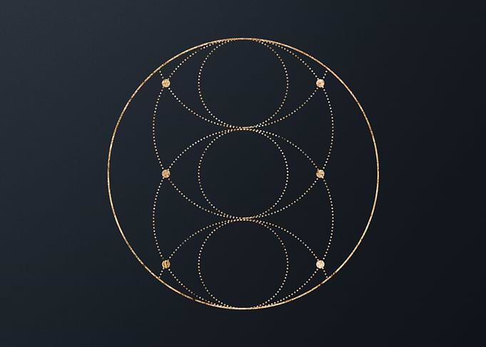 Gold Geometric Glyph Rune