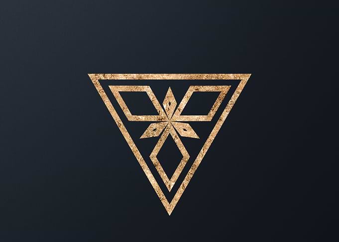 Gold Geometric Glyph Rune