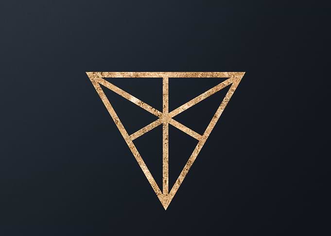 Gold Geometric Glyph Rune