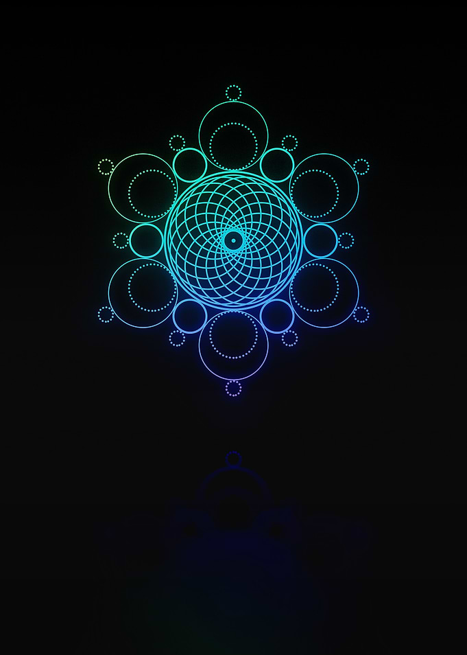 Neon Geometric Glyph Rune
