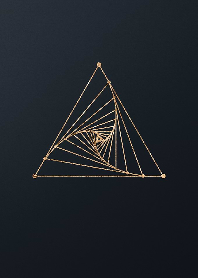 Gold Geometric Glyph Rune