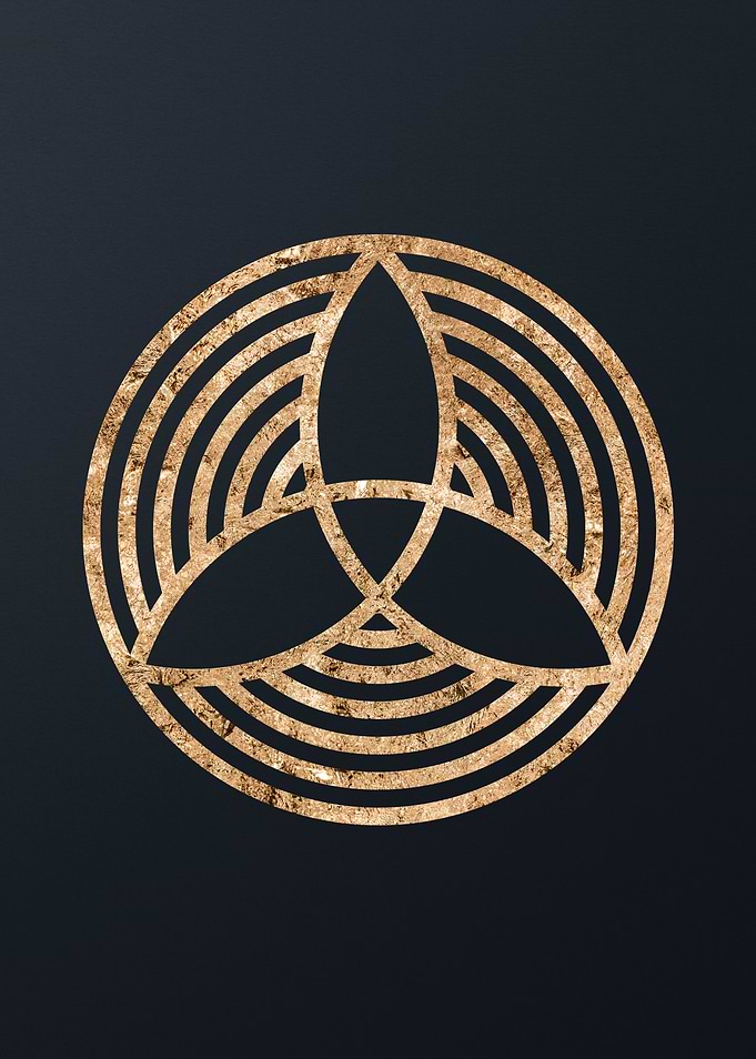 Gold Glyphs Mandalas Rune