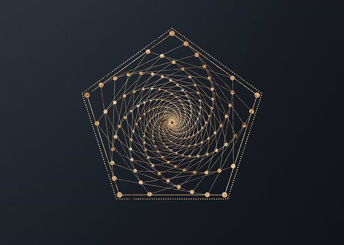 Gold Geometric Glyph Rune