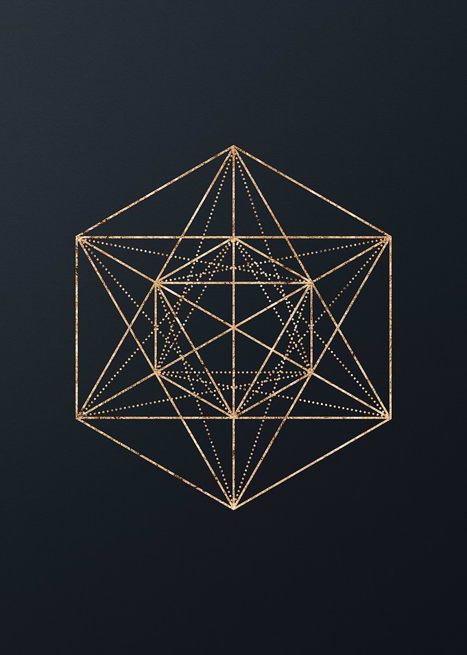 Gold Geometric Glyph Rune