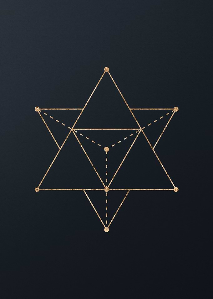 Gold Geometric Glyph Rune