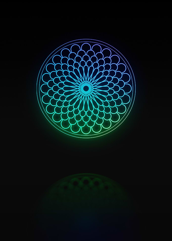 Neon Glyph Mandala Rune