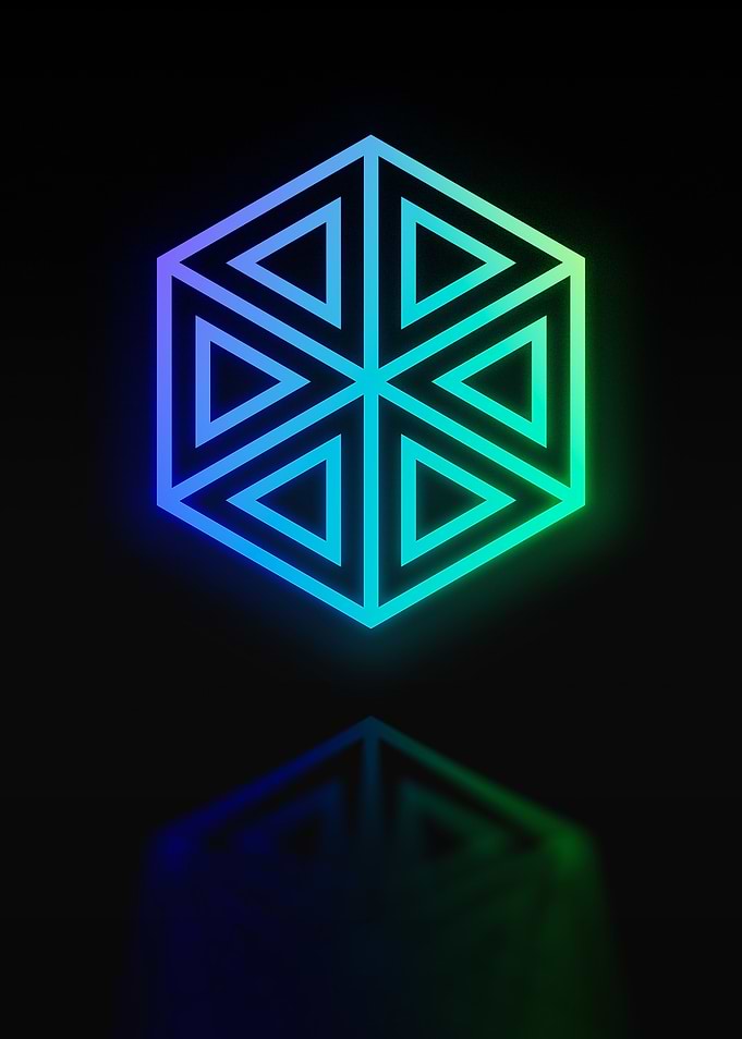 Neon Glyphs Mandala Rune
