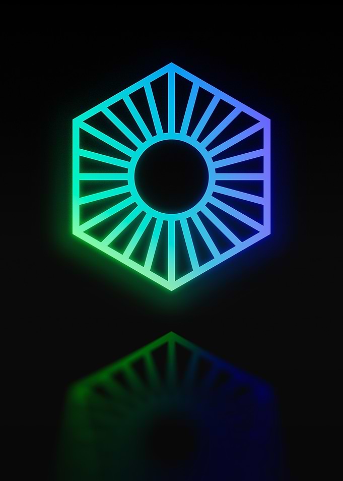 Neon Glyphs Mandala Rune