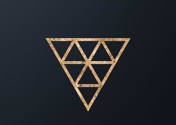Gold Geometric Glyph Rune