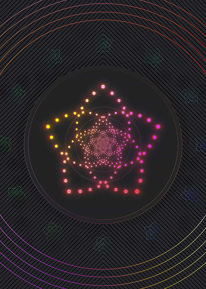 Neon Sacred Geometry Glyph
