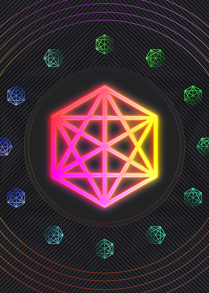 Neon Geometric Glyph Rune