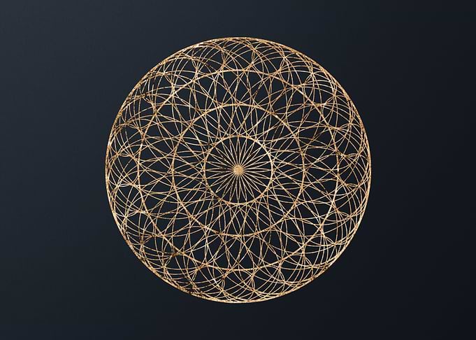 Gold Geometric Glyph Rune