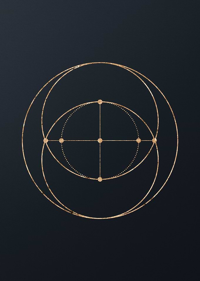 Gold Geometric Glyph Rune