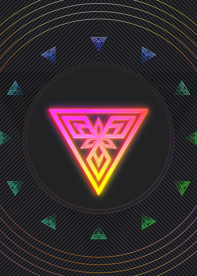 Neon Glyph Mandala Rune