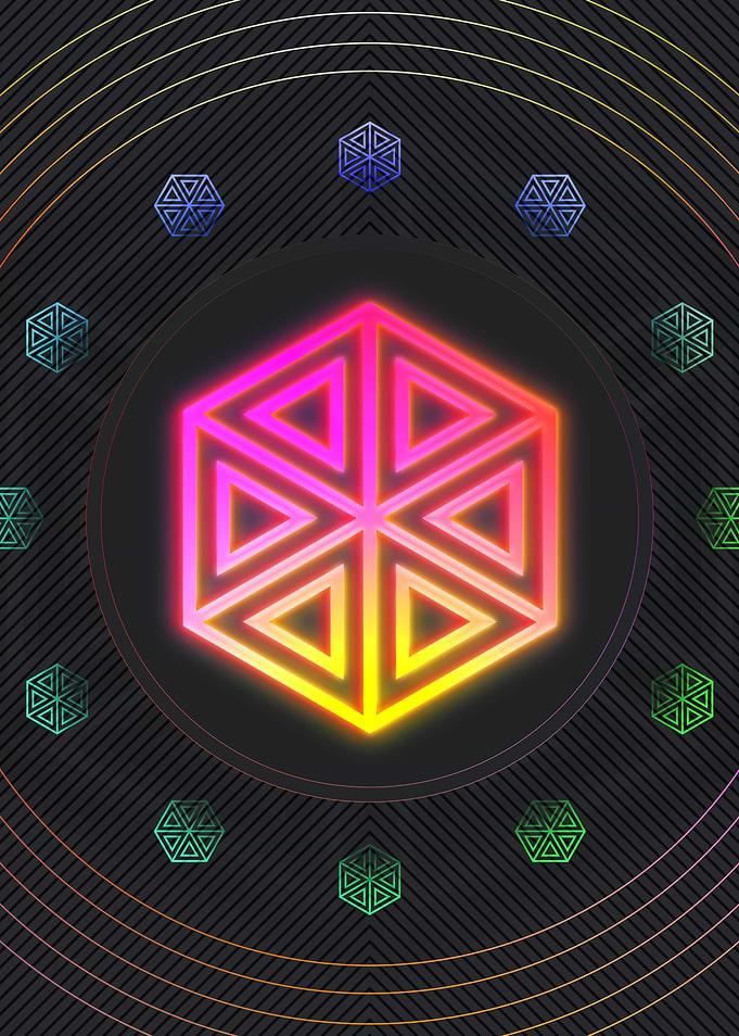 Neon Geometric Glyph Rune