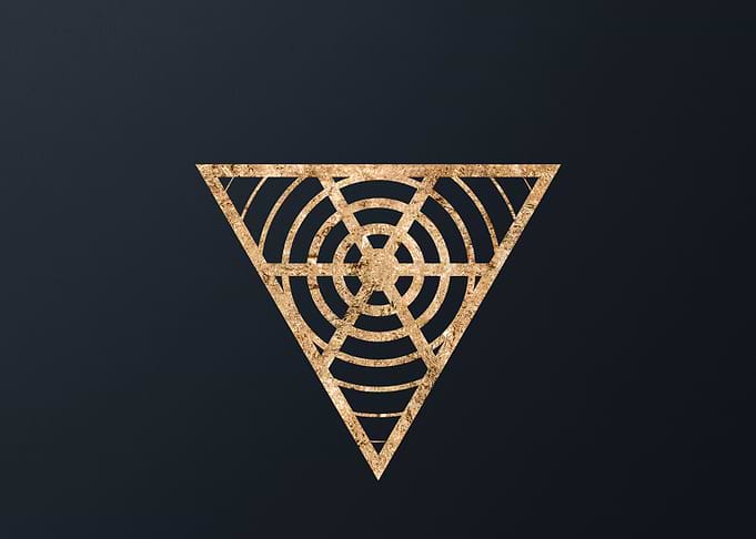 Gold Geometric Glyph Rune