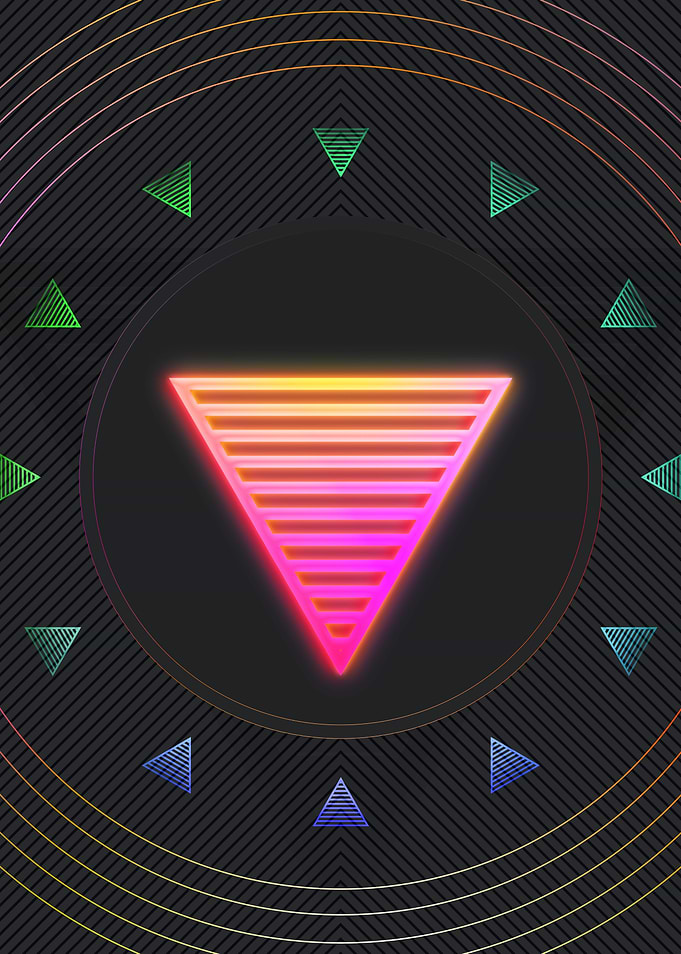 Neon Geometric Glyph Rune