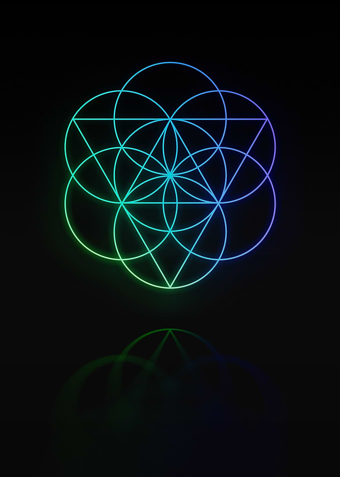 Neon Glyph Mandala Rune