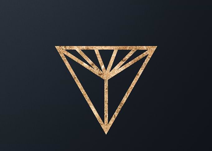 Gold Geometric Glyph Rune