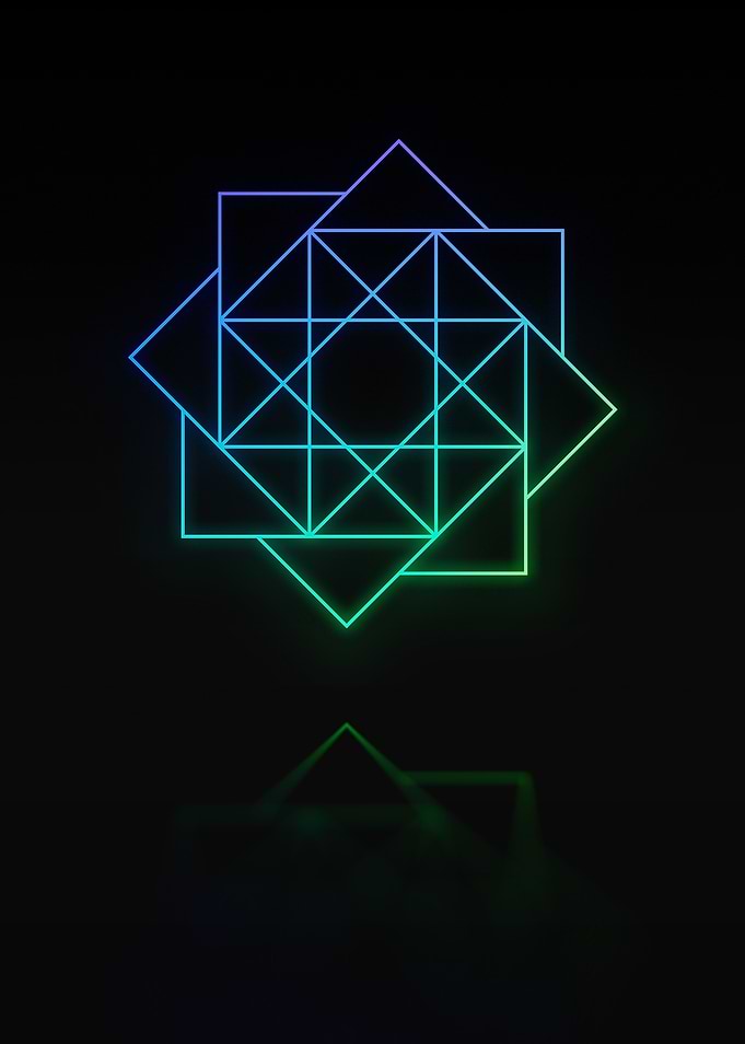 Neon Geometric Glyph Rune
