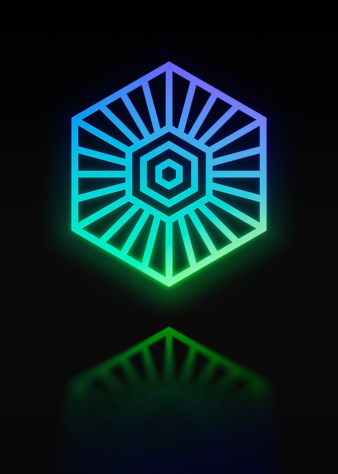 Neon Glyphs Mandala Rune