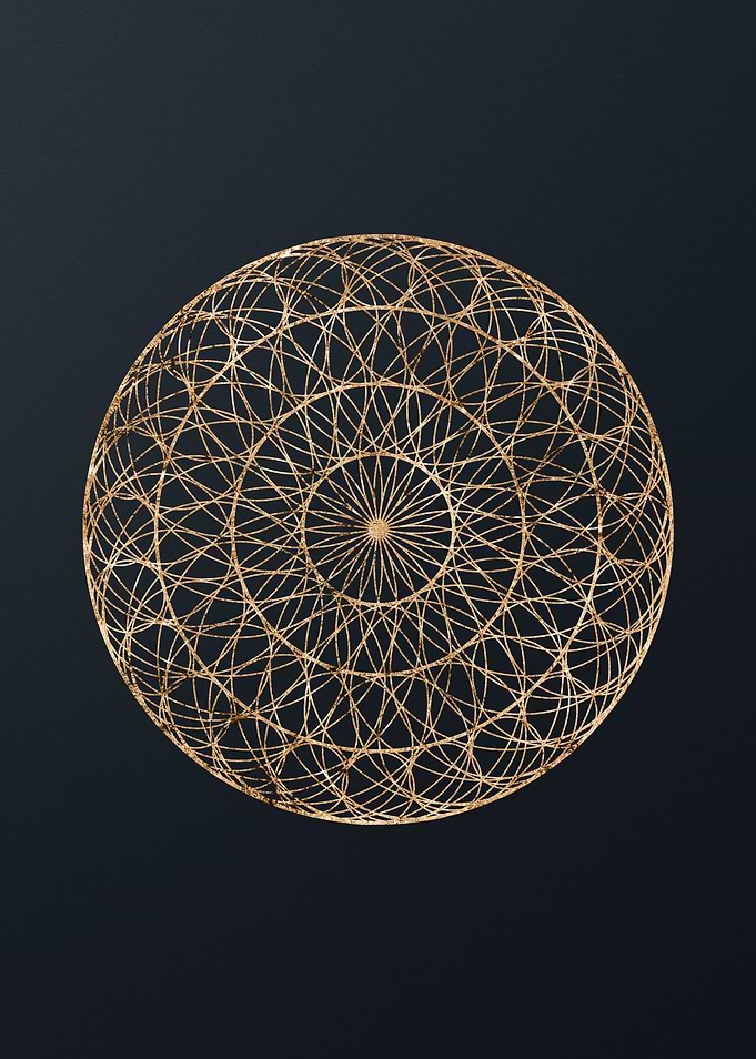 Gold Glyphs Mandalas Rune