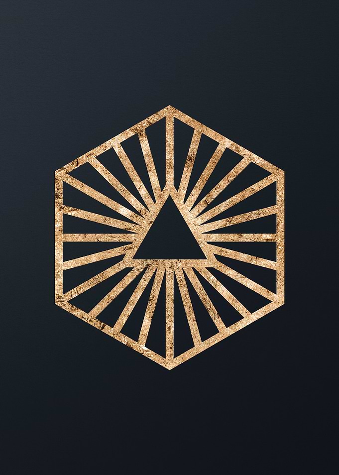 Gold Geometric Glyph Rune