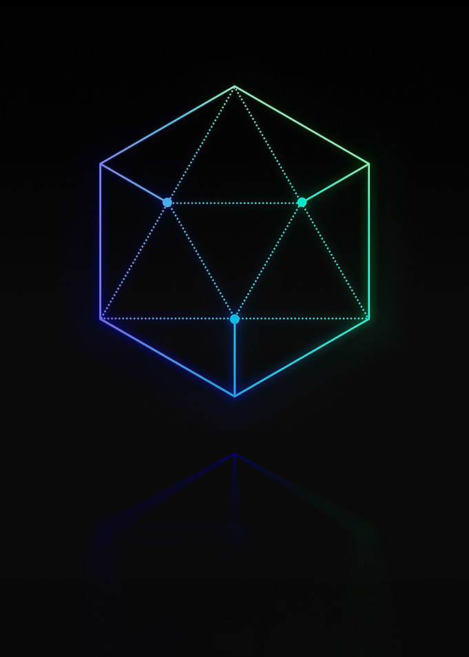 Neon Geometric Glyph Rune