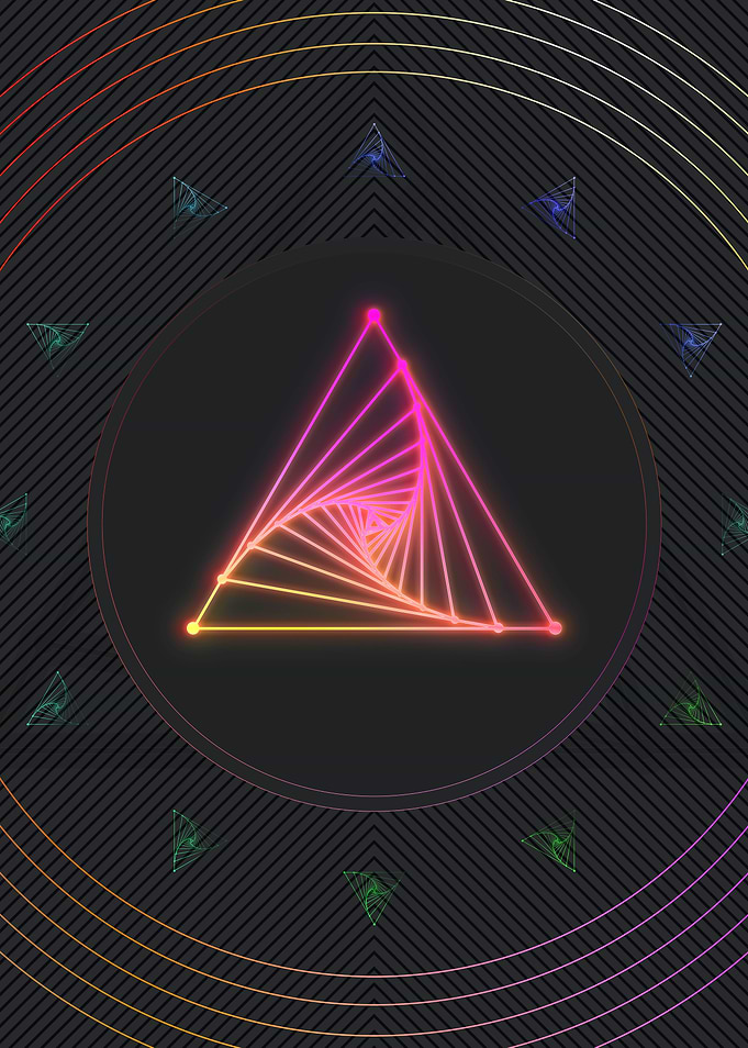 Pink Neon Sacred Geometry