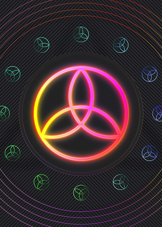 Neon Geometric Glyph Rune