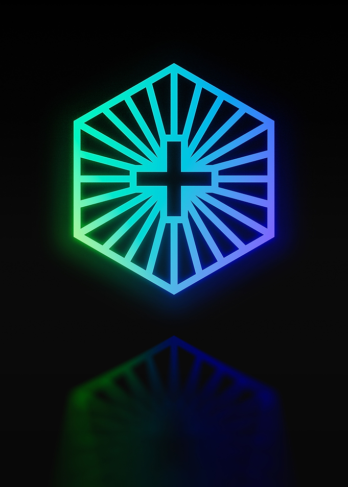 Neon Glyphs Mandala Rune