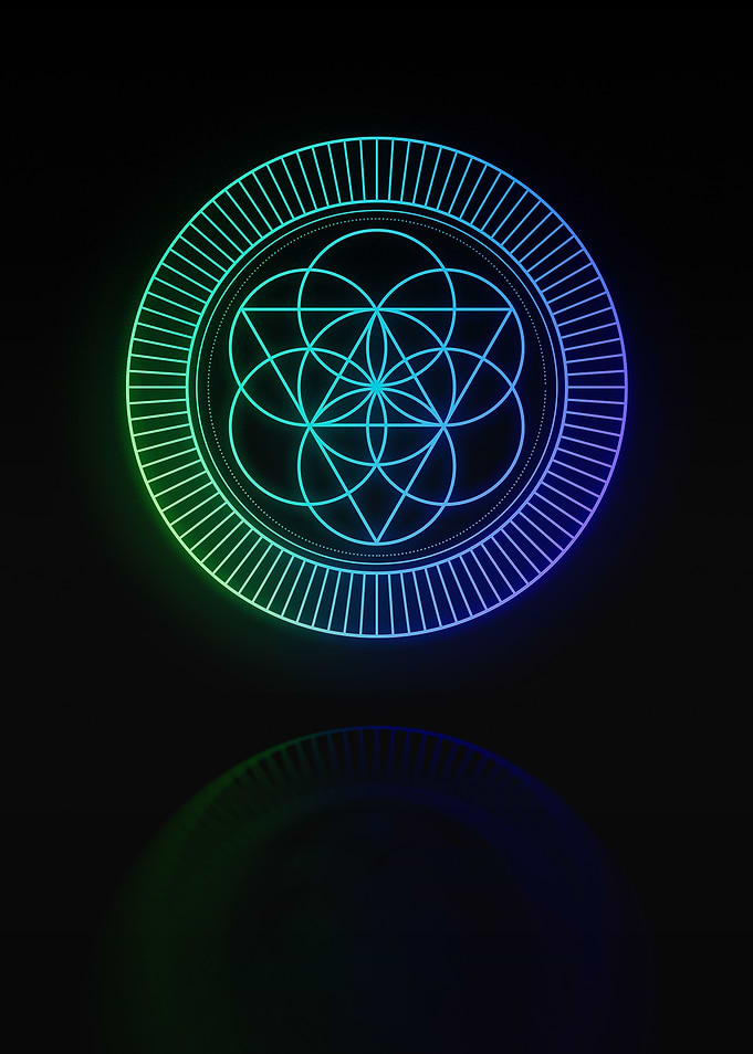Neon Glyph Mandala Rune