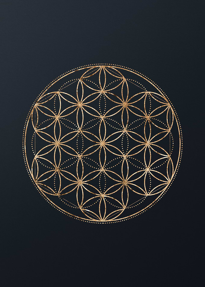 Gold Geometric Glyph Rune