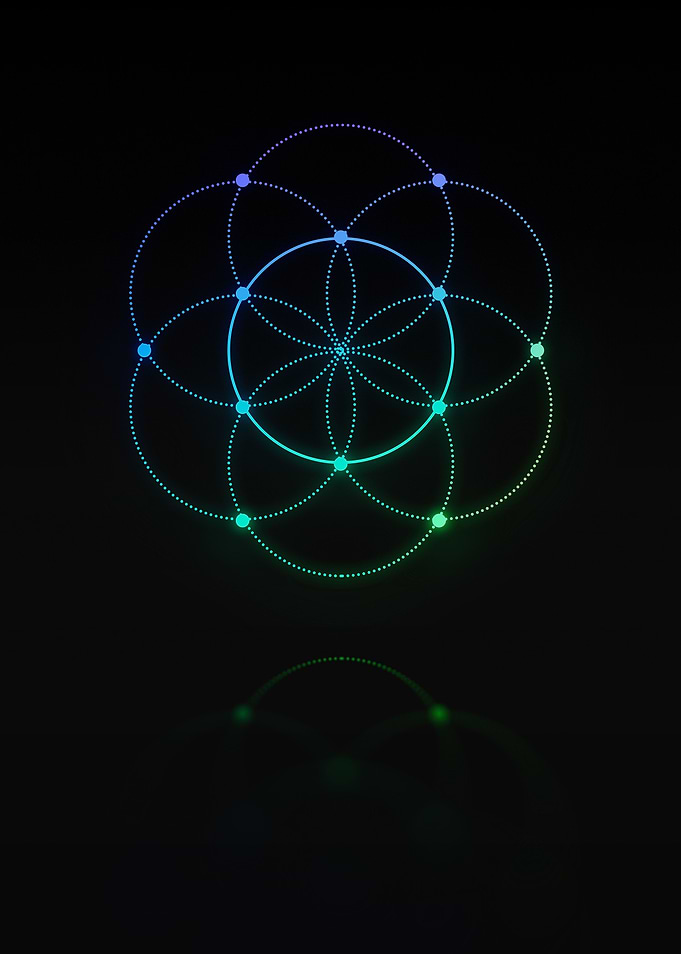 Neon Geometric Glyph Rune