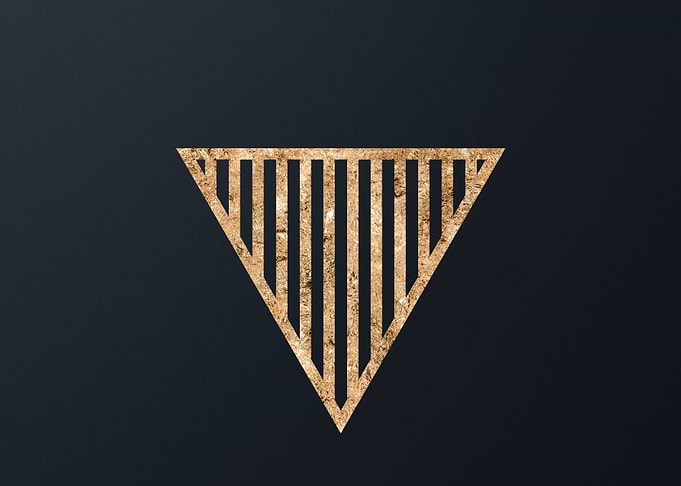 Gold Geometric Glyph Rune