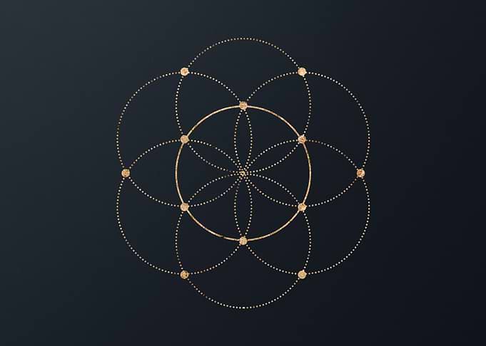 Gold Geometric Glyph Rune