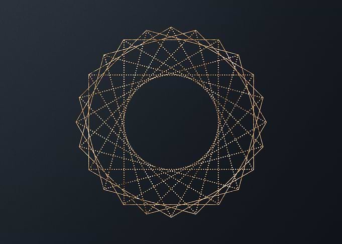 Gold Geometric Glyph Rune