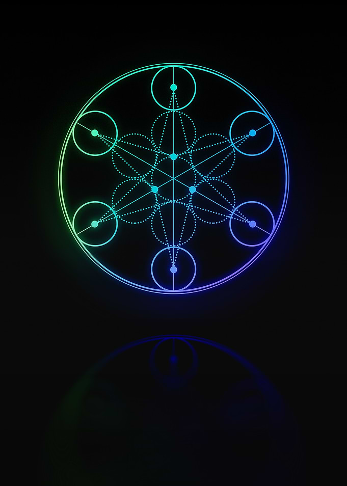 Neon Glyph Mandala Rune