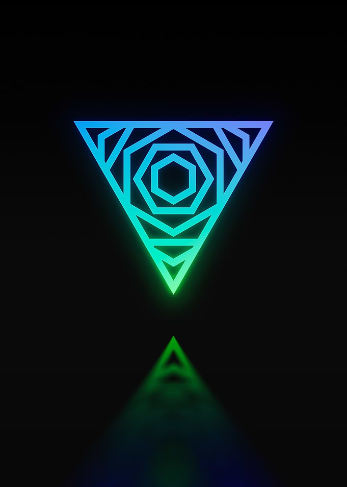 Neon Geometric Glyph Rune