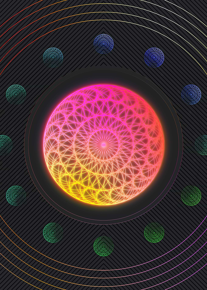 Neon Glyph Mandala Rune